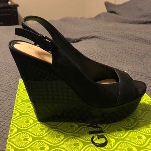 Black Gianni Bini wedges